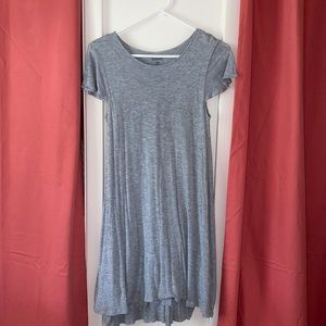 gray t-shirt dress